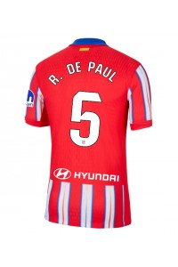 Atletico Madrid Rodrigo De Paul #5 Jalkapallovaatteet Kotipaita 2024-25 Lyhythihainen